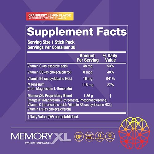 OmegaXL Joint Support Supplement 60 Count & MemoryXL Brain Supplement Cranberry Lemon 30 Pack B4440