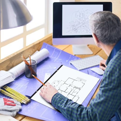 gisgfim Large Engineering Graph Paper 22x17 inch Quad Grid Desk Pad E794