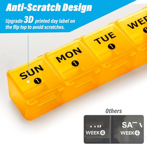 XL Large Monthly Pill Organizer 4 Weeks with Travel Case B465427