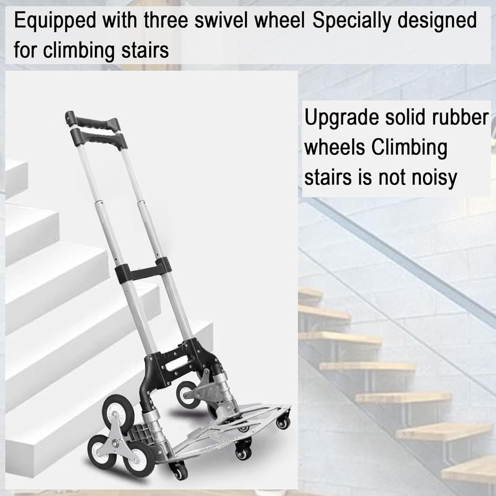 Folding Hand Truck with Telescoping Handle and Rubber Wheels X3159