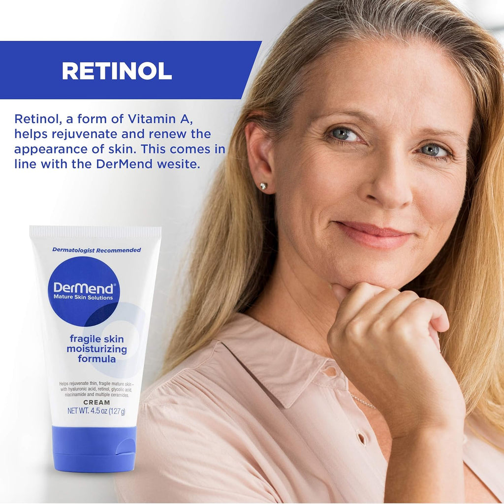 Dermend Specialized Fragile Skin Moisturizing Cream for Mature Skin, 4.5 Oz N18541