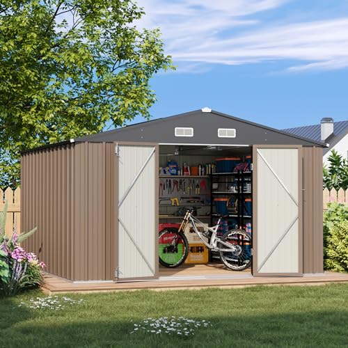 Patiowell 3 x 3 FT Outdoor Storage Shed with Sloping Roof, Grey F27529
