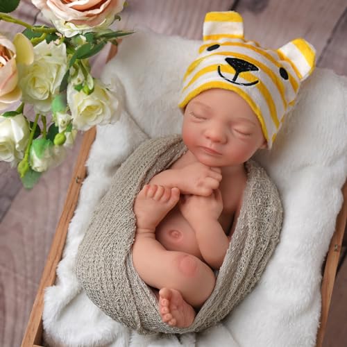 BABESIDE Lifelike Reborn Baby Dolls - 16 Inch (Weight 4 Lb) Full Platinum Silicone Reborn Baby Girl Realistic-Newborn Baby Doll Sleeping Girl Real Life Baby Dolls with Gift Box