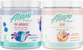 Alani Nu Blue Slush Pre Workout and BCAA Sour Peach Rings Post Workout Powder Bundle | L-Theanine, Beta-Alanine, Citrulline | Branch Chain Essential Amino Acids | 30 Servings Per Container