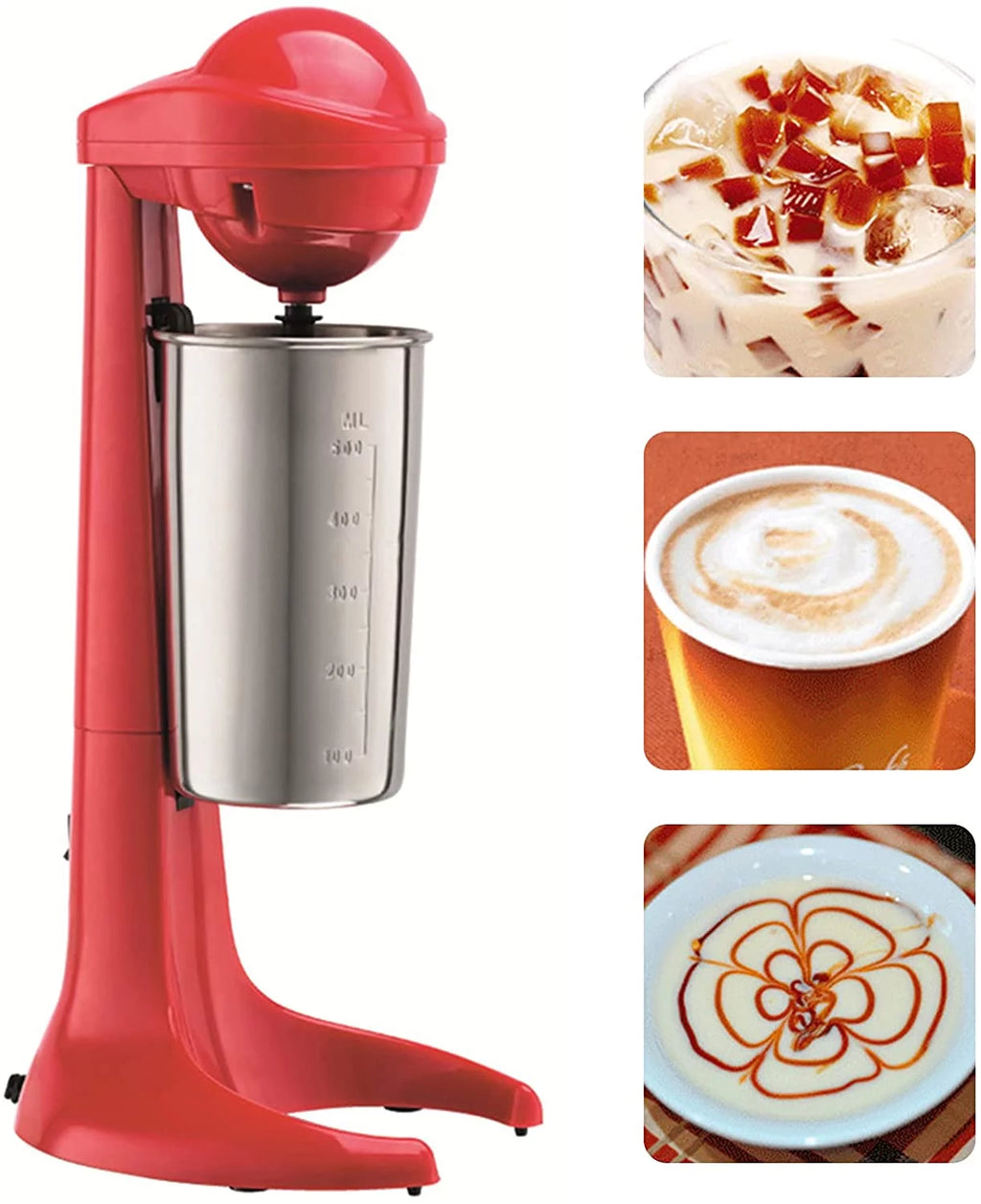 Electric Milkshake Maker Red Stainless Steel Mixing Cup 110V F993991