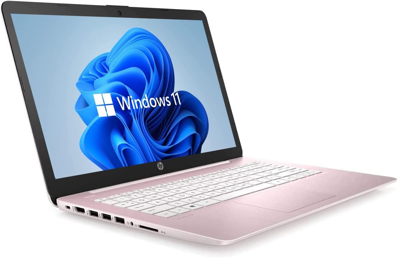 HP 14" HD Laptop, Windows 11, Intel Celeron, 4GB RAM, 64GB SSD, Renewed K106951