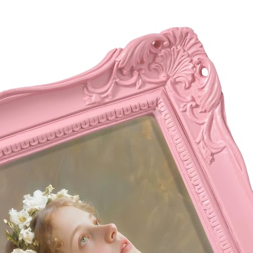Vintage 8x10 Picture Frame with Glass Front, Antique Retro Photo Frame for Wall or Tabletop, Silver N745