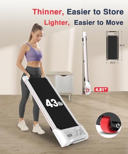 Redliro Walking Pad with Incline, Under Desk Treadmill for Home L5197