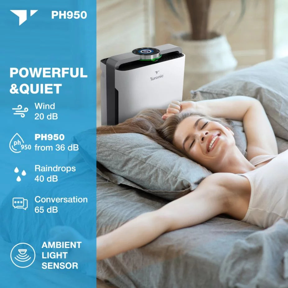 Turonic PH950 Hepa Air Purifier with Humidifier for Large Rooms D300987