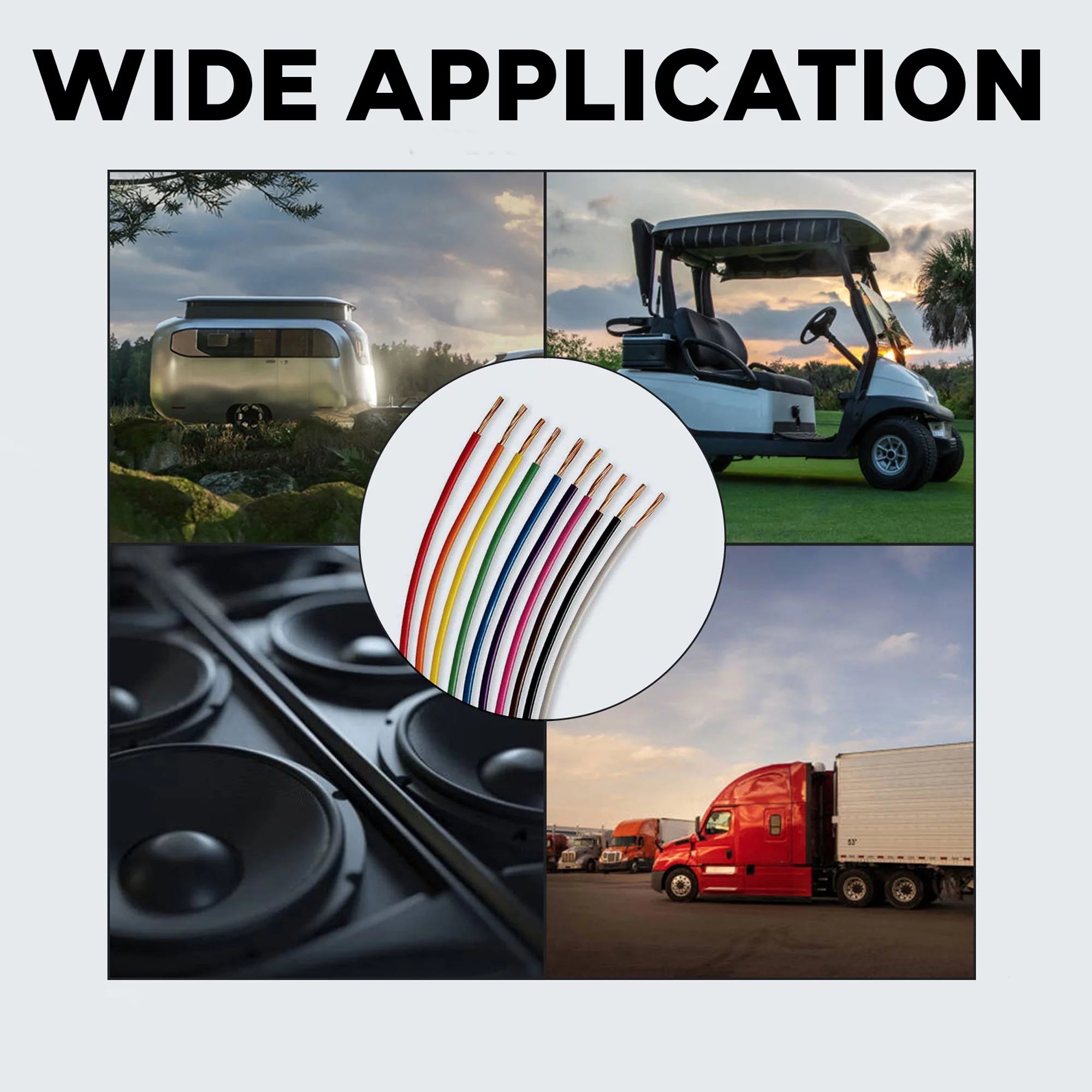 12 Gauge Automotive Primary Wire 500ft 6 Color Bundle Set for Trailer and Lighting Circuits D70522