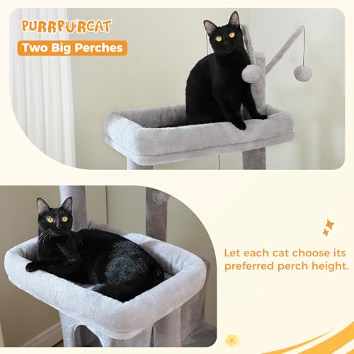45-Inch Cat Tree with 2 Condos, Scratching Posts and Hammock F616