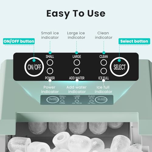 OLIXIS Nugget Ice Maker Machine, Countertop Portable with Basket and Scoop, White W12772