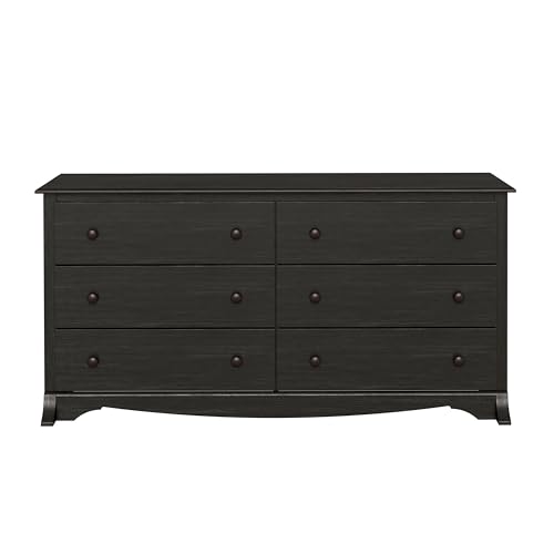Prepac Rustic Ridge Farmhouse 6-Drawer Double Dresser, Brown X6434