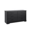 Prepac Rustic Ridge Farmhouse 6-Drawer Double Dresser, Brown Dresser for Bedroom, Chest of Drawers with 6 Storage Drawers, 53.25” wide x 18.25” deep x 28.5” tall, Brown