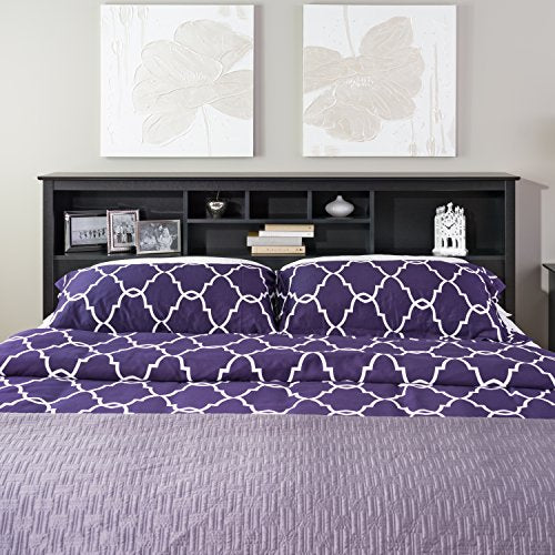 Prepac King Bookcase Headboard, Black A905