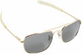 Humvee CampCo Pilot Sunglasses - Polarized Aviator Sunglasses Bayonette, Frame, Military Sunglasses with Gray Lens and Gold Frame, 57mm