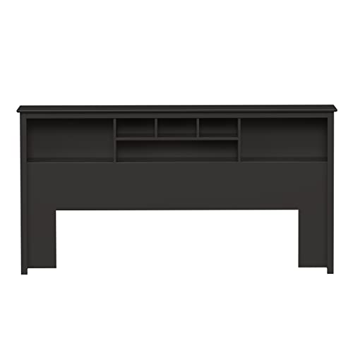 Prepac King Bookcase Headboard, Black A905