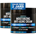 Mens Face Moisturizer Cream - Anti Aging & Wrinkle for Men with Collagen, Retinol, Vitamins E, Jojoba Oil - Face Lotion - Age Facial Skin Care - Eye Wrinkle - Day & Night - Made in USA, 4 oz