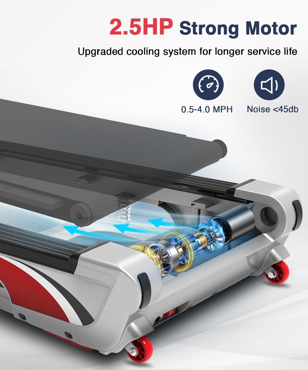 Redliro Walking Pad Treadmill with 6% Incline, 350+ lb Capacity X391818
