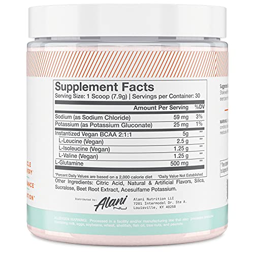 Alani Nu BCAA Sour Peach Ring Powder, 30 Servings T302