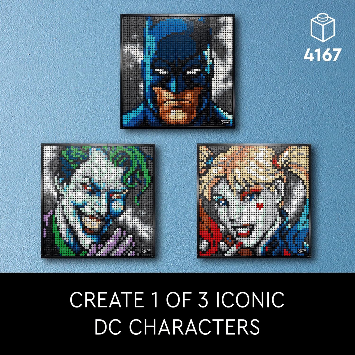 LEGO Art Jim Lee Batman Collection 31205 Building Blocks, DC Comics Wall Decor O6636