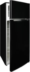 2 Door Refrigerator with Freezer, 7.7 Cu Ft Apartment Size Refrigerator for Bedroom Office or Dorm, Retro Refrigerator with Adjustable Glass Shelves, Black