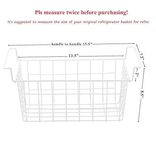 Orgneas 17.5 Inch Freezer Organizer Bins for Chest Freezer, Metal Wire Basket, 2Pcs U5809