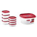 Rubbermaid Easy Find Lids Food Storage Containers and Organization (3-Pack and 5-Cup), Racer Red