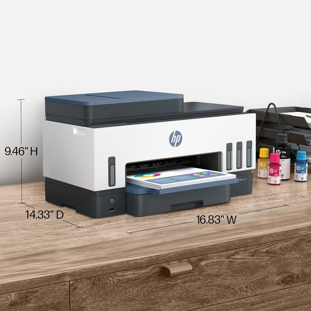 HP Smart Tank 7602 Wireless All-in-One Ink Tank Printer with 2 Years of Ink Included H750