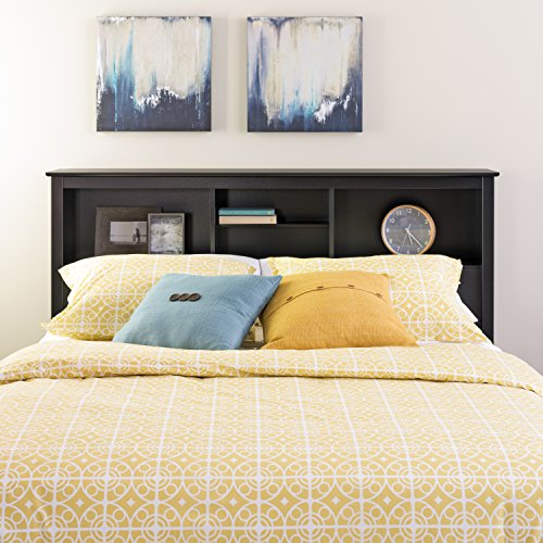 Prepac King Bookcase Headboard, Black A905