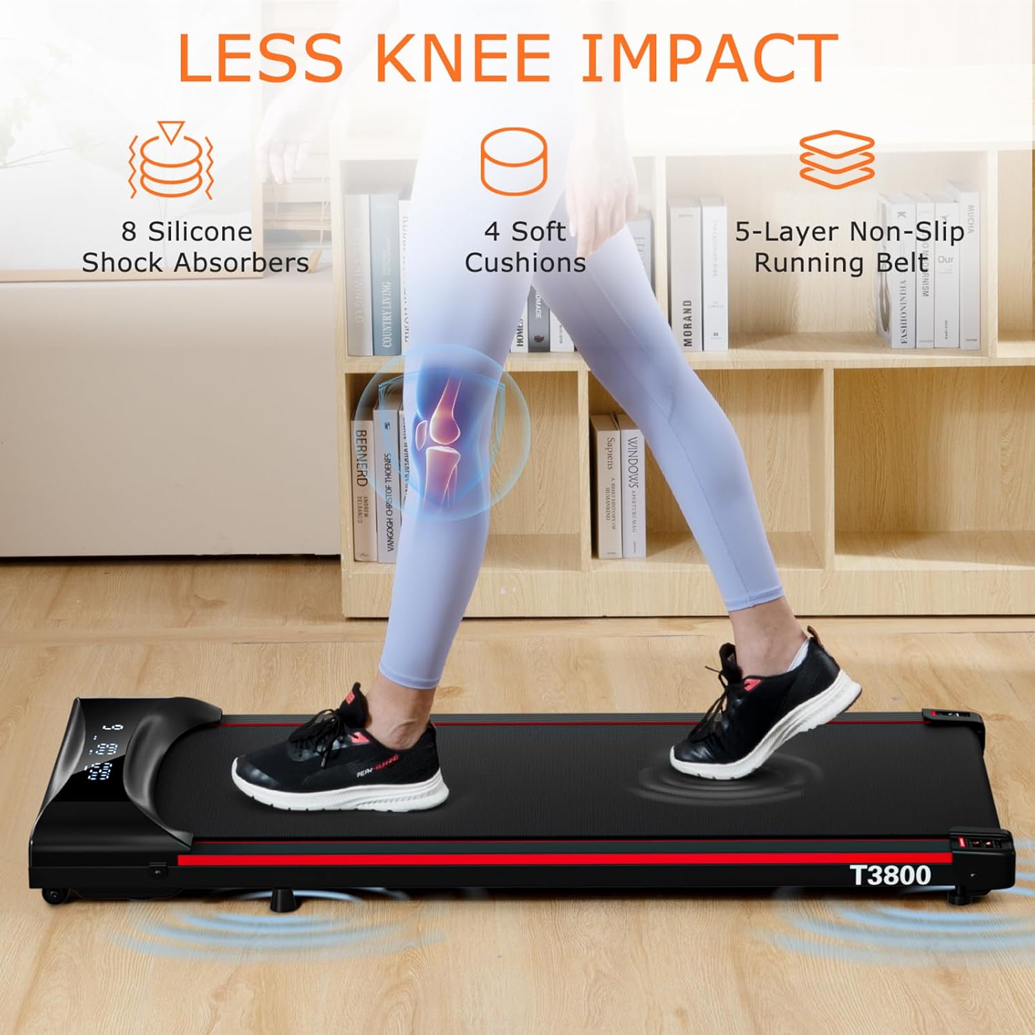 Walking Pad Under Desk Treadmill 2.5HP Folding Portable with Remote LCD Display Z330950