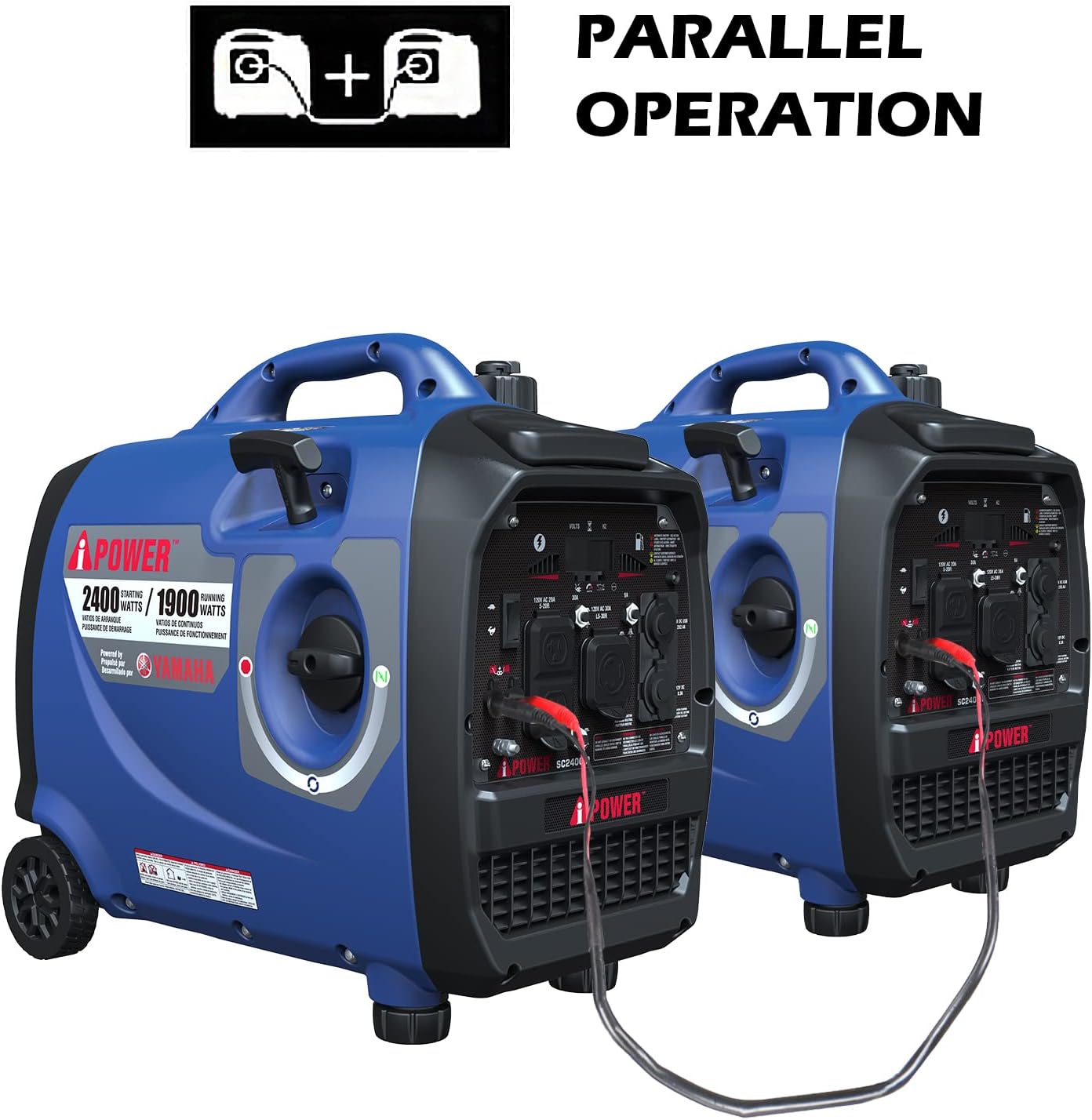 A-iPower Portable Inverter Generator 2400W Ultra-Quiet Yamaha Engine RV Ready T560