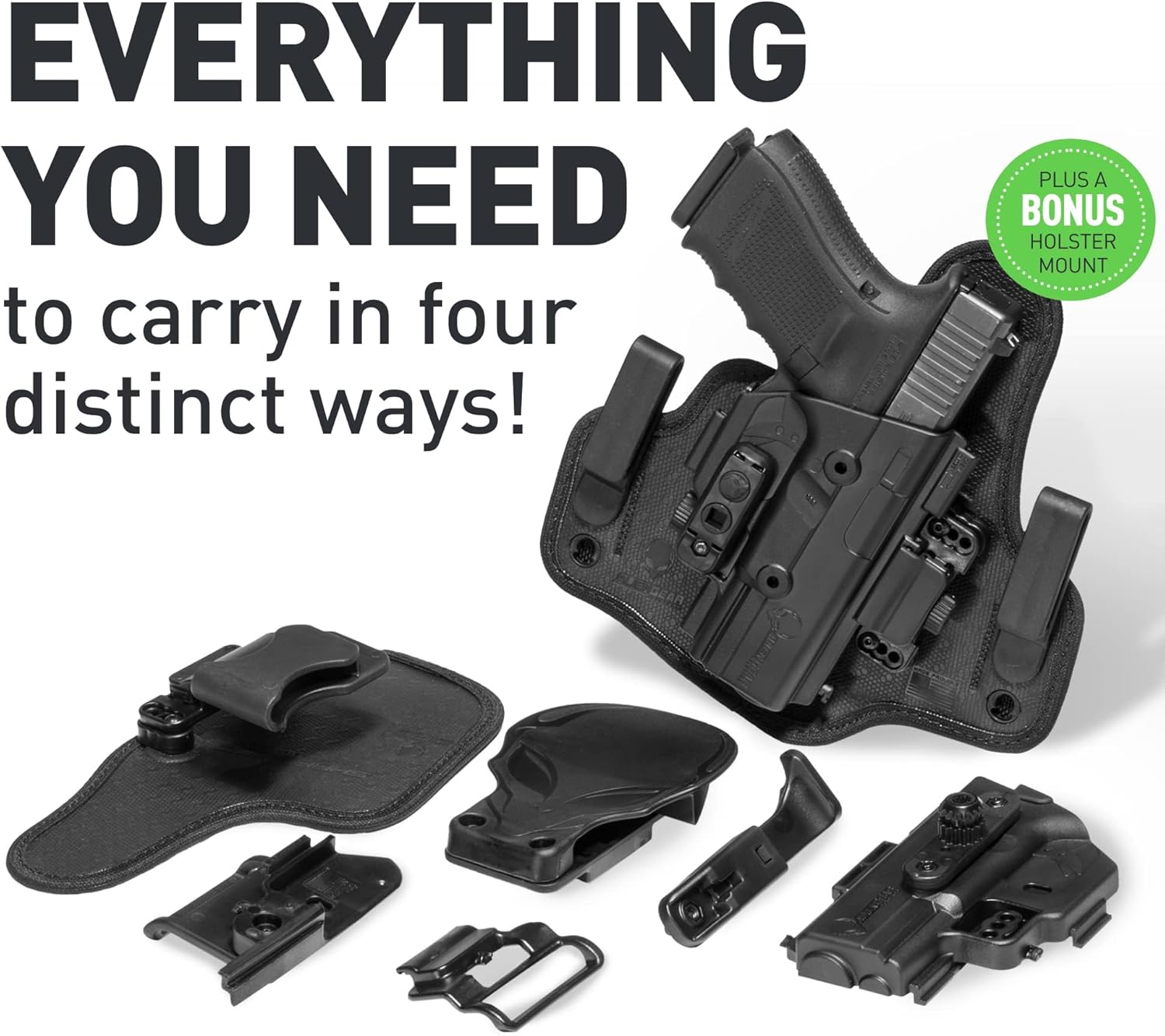 Alien Gear ShapeShift 4 in 1 Holster - IWB, OWB, Appendix, Tuckable A5851
