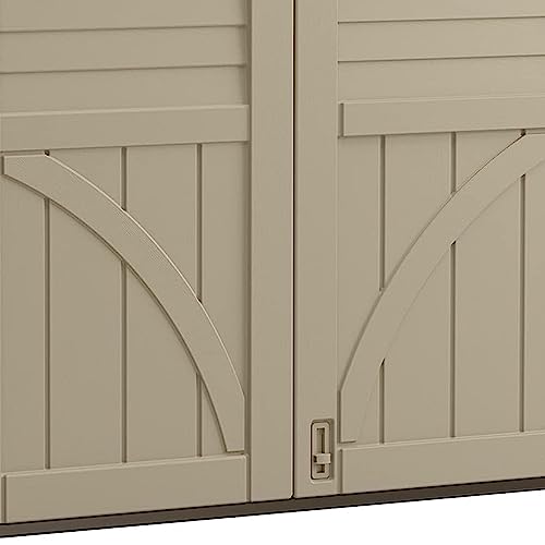 Suncast Horizontal Shed, Compact Outdoor Storage, 34 Cu. Ft., Sand & Slate Q165