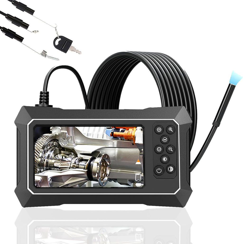 Industrial Endoscope Camera with Light,1080P Digital Borescope Inspection Camera with 4.3" IPS Screen,16.4FT IP67 Waterproof Snake Camera for Sewer,Pipe,Drain,Plumbing