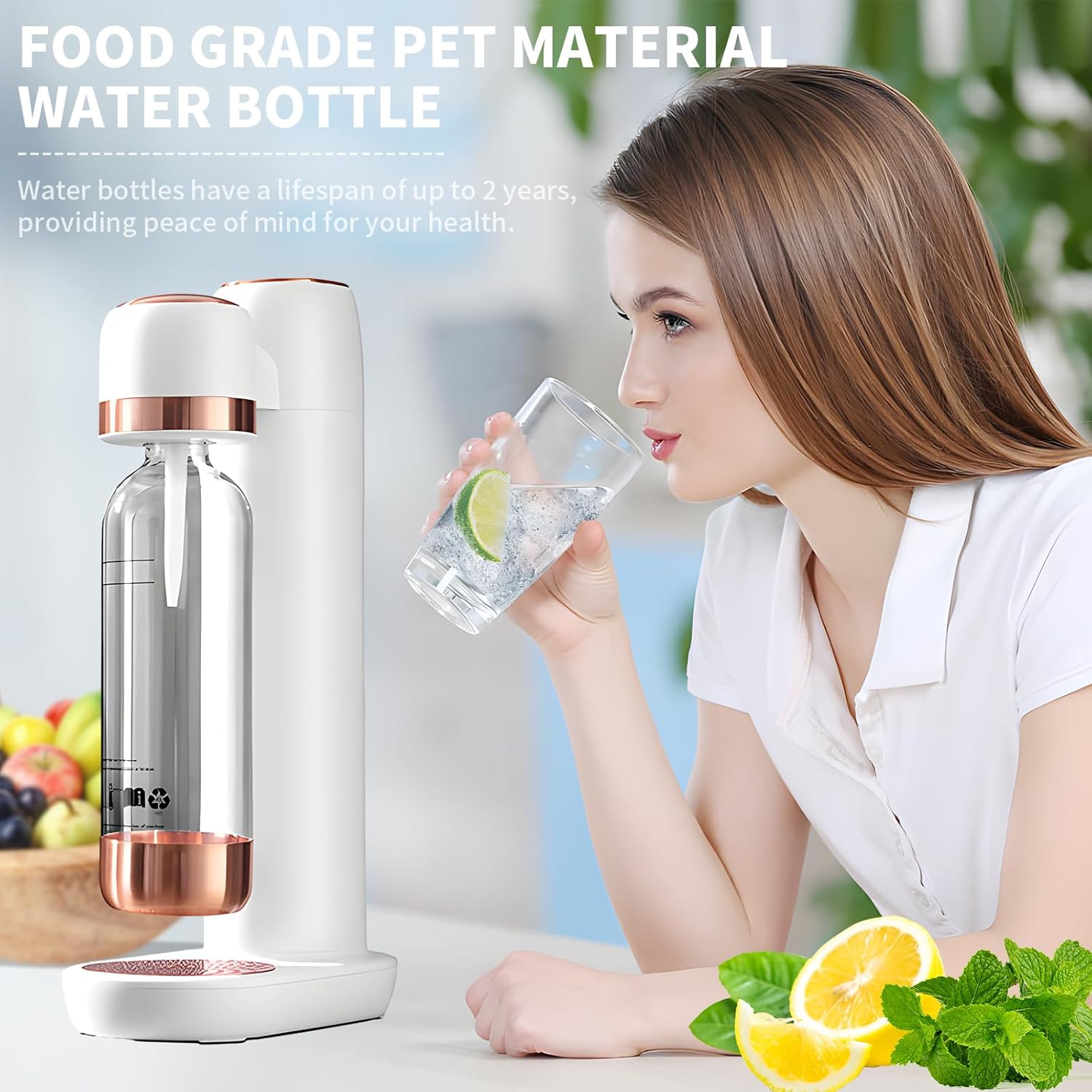 Sparkling Water Maker Soda Machine with 1L PET Bottle M952658