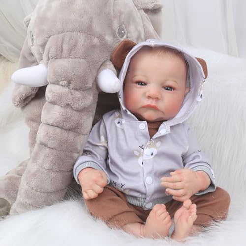 WOOROY Reborn Baby Doll Boy 18 Inch Lifelike Soft Weighted Sleeping Doll L93532