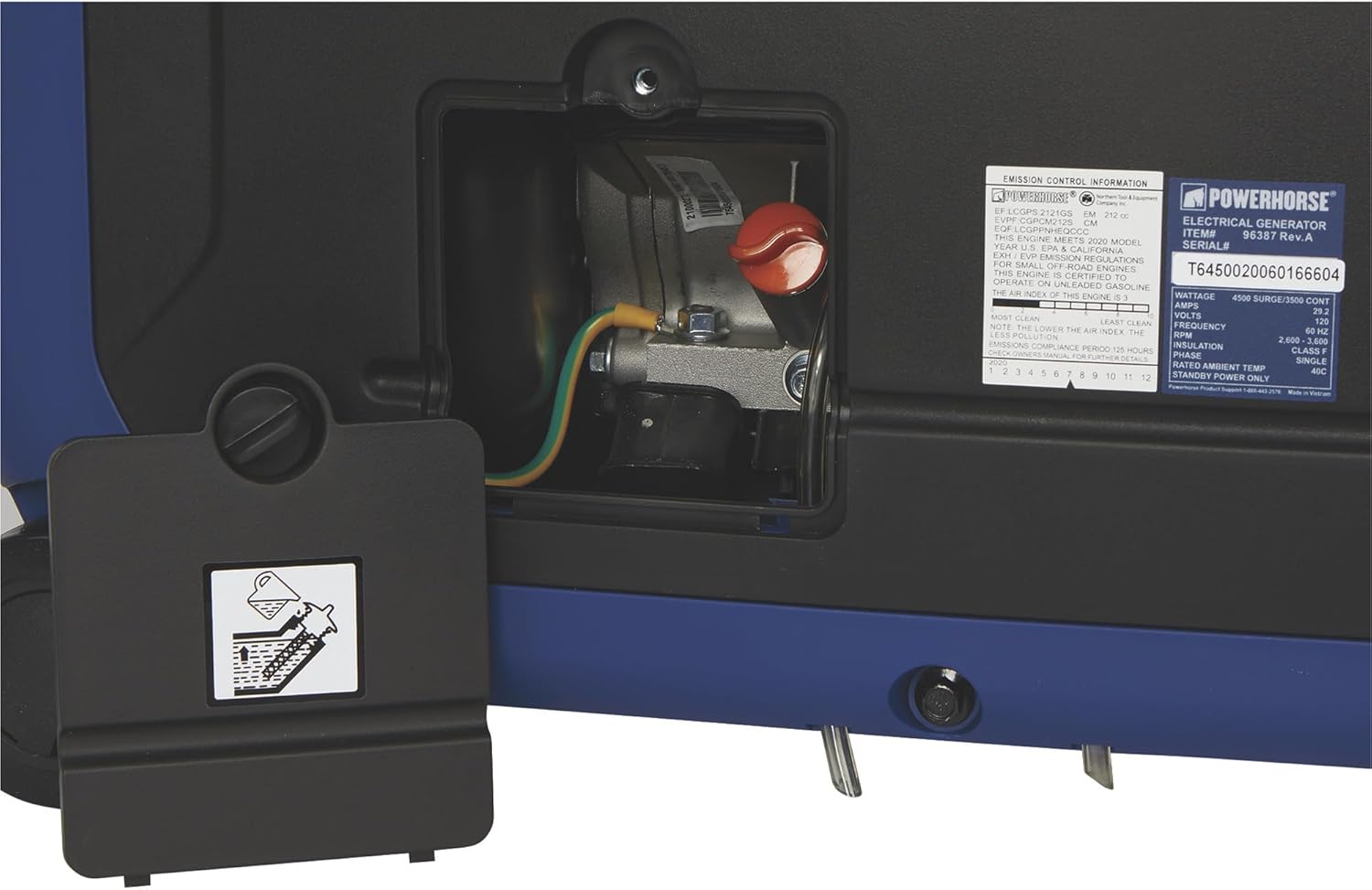 Powerhorse Inverter Generator 4500 Surge Watts Electric Start LC4500i W278