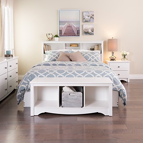Prepac King Bookcase Headboard, Black A905