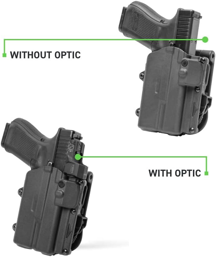 Alien Gear Glock 19 Level 2 Holster - Slim OWB, Right-Handed, Black S44051