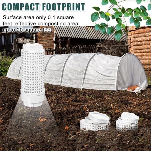 Blosssound 4 Pcs Inground Worm Composter for Raised Garden Beds Z670