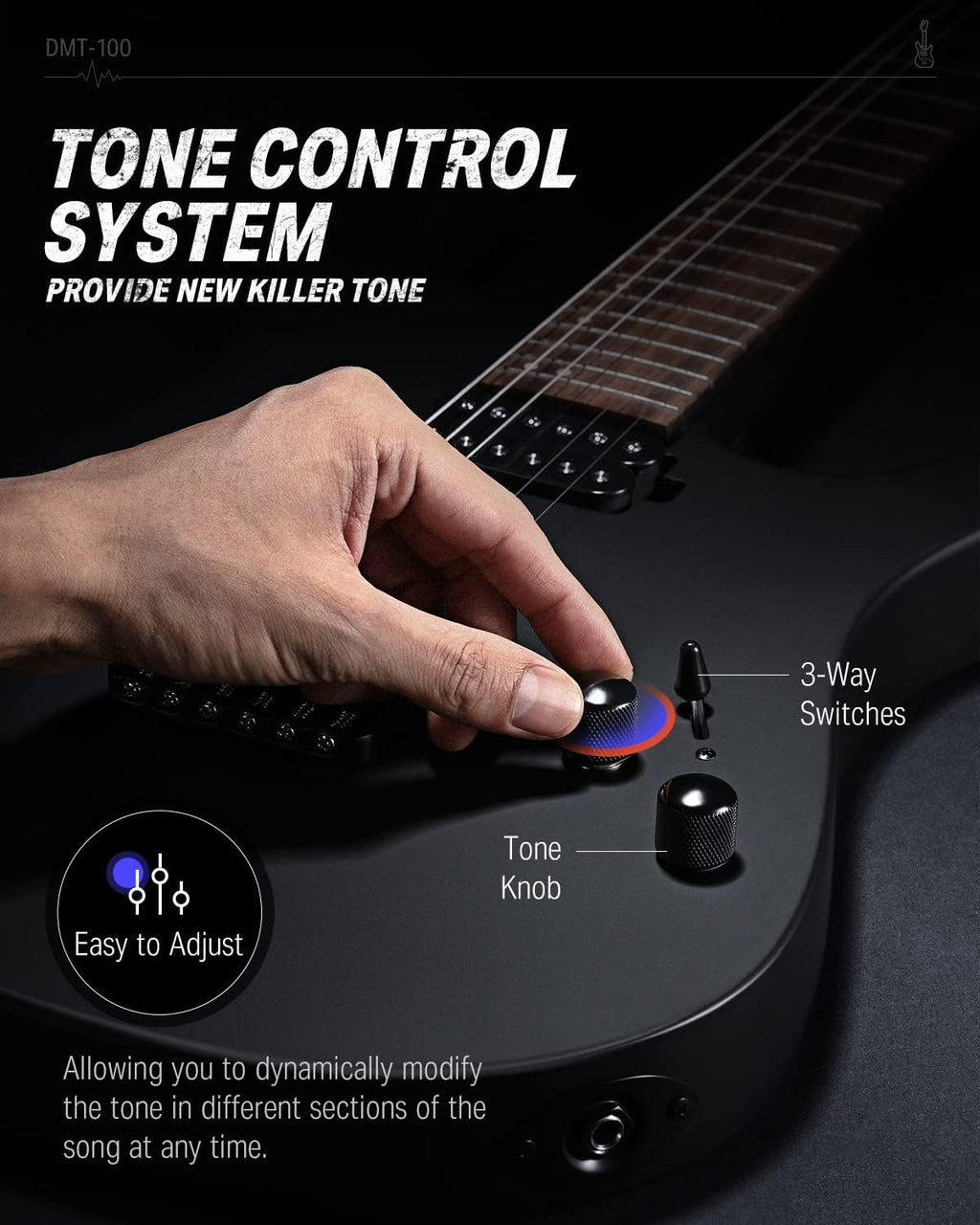 Donner Solid Body Electric Guitar with Modulation Pedal X28646