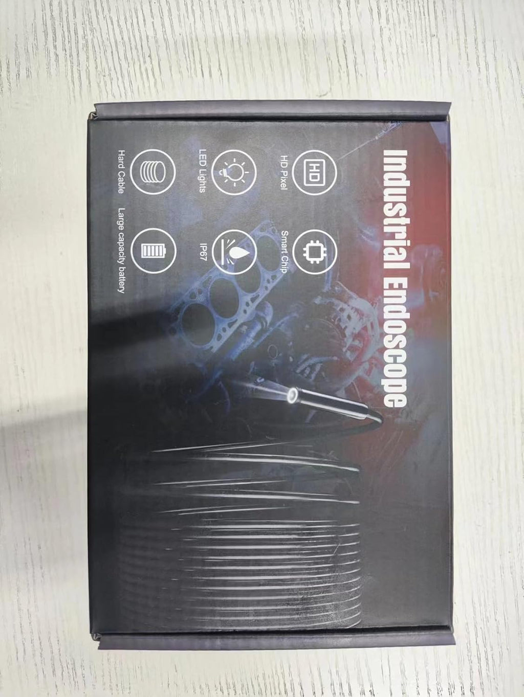 Industrial Endoscope Inspection Camera 4.3" IPS Borescope with 16.5FT Semi-Rigid Cable Q459956