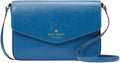 Kate Spade New York Sadie Envelope Leather Crossbody Purse (Sapphire)