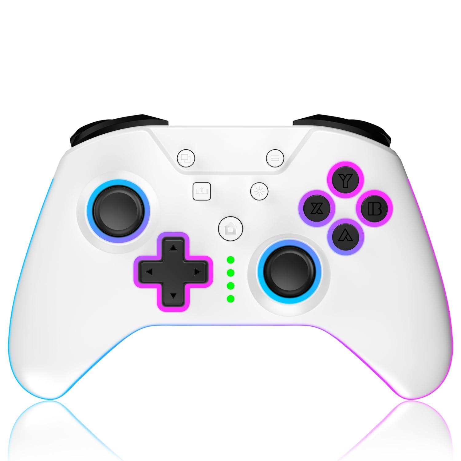 Xbox One Controller,Wireless Xbox Controller with RGB LED Light,Xbox One Controller Wireless for Xbox One, Xbox Series X/S, Xbox One X/S,Remote Joypad with 2.4G Wireless Adapter,3.5mm Audio Jack