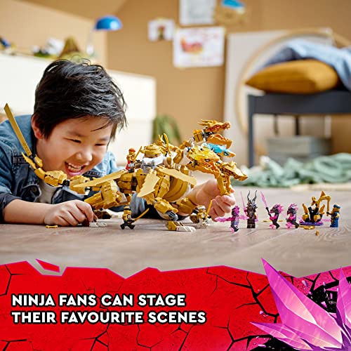 LEGO NINJAGO Lloyd’s Golden Ultra Dragon Toy with 9 Minifigures C49722