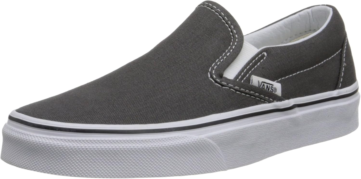 Vans Adult Classic Slip-On Core Classics, Charcoal, Men's 10