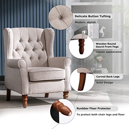 COLAMY Mid Century Modern Accent Chair Set of 2, Faux Leather, Black S4169