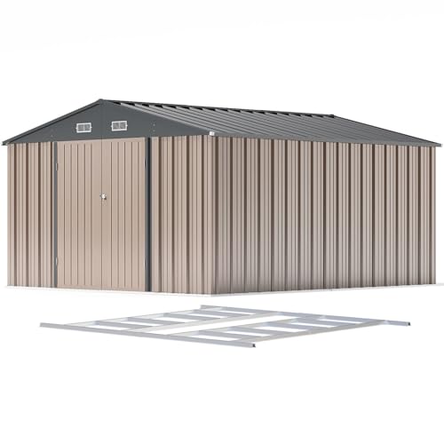 Patiowell 5x3 FT Outdoor Storage Shed with Sloping Roof and Lockable Door, Brown L4971