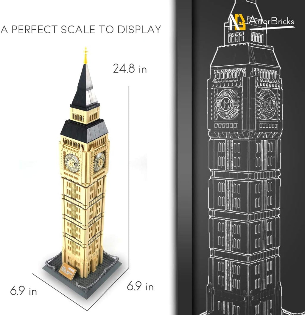 ArtorBricks Architectural Big Ben Building Set Model Kit for Teens and Adults L466954